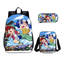 YOIYEN Wholesale 3 PCS School Bag Let's & Go Cartoon Print Boy School Backpack Set