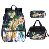 YOIYEN Saint Seiya School Bag Set Wholesale Boy And Girl School Backpack 3 In 1