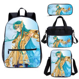YOIYEN Wholesale Saint Seiya Backpack Set 4 PCS Cartoon Kids School Bag With Lunch Bag