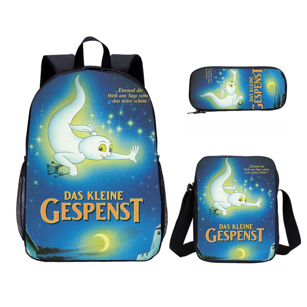 YOIYEN Wholesale 3 PCS School Bag The Little Ghost Cartoon Print Boy School Backpack Set