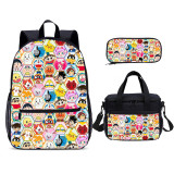 YOIYEN Prince Mackaroo School Bag Set Wholesale Cartoon Boy And Girl School Backpack 3 In 1