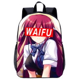 YOIYEN Wholesale Large Backpack Janpan Cartoon Sugoi Senpai Waifu Material School Bag For Kids
