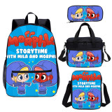 YOIYEN Wholesale My Magic Pet Morphle Backpack Set 4 PCS Cartoon Chil School Bag With Lunch Bag