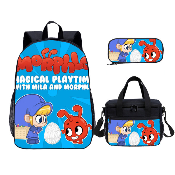 YOIYEN My Magic Pet Morphle Kids Backpack Set With Lunch Bag Teenager Daypack 3 In 1