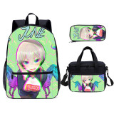 YOIYEN Sugoi Senpai Waifu Material School Bag Set Wholesale Cartoon Boy And Girl School Backpack 3 In 1