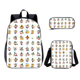 YOIYEN Wholesale 3 PCS School Bag Prince Mackaroo Cartoon Print Boy School Backpack Set