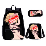 YOIYEN Wholesale Sugoi Senpai Waifu Material School Backppack Set Cartoon School Bag With Satchel For Children