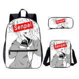 YOIYEN Wholesale Sugoi Senpai Waifu Material School Backppack Set Cartoon School Bag With Satchel For Children