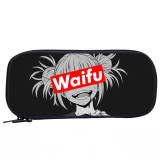 Wholesale Sugoi Senpai Waifu Material School Pencil Bag Cartoon Print Roomy School Pencil Box For Boy
