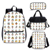 YOIYEN Wholesale Prince Mackaroo Backpack Set 4 PCS Cartoon Kids School Bag With Lunch Bag