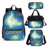 YOIYEN Wholesale The Little Ghost Backpack Set 4 PCS Cartoon Chil School Bag With Lunch Bag