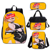 YOIYEN Wholesale Sugoi Senpai Waifu Material Backpack Set 4 PCS Cartoon Chil School Bag With Lunch Bag