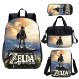 YOIYEN Wholesale The Legend of Zelda Backpack Set 4 PCS Cartoon Chil School Bag With Lunch Bag
