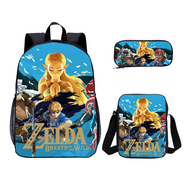 YOIYEN Wholesale 3 PCS School Bag The Legend of Zelda Cartoon Print Boy School Backpack Set