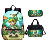 YOIYEN The Legend of Zelda School Bag Set Wholesale Cartoon Boy And Girl School Backpack 3 In 1