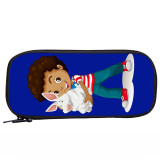 Wholesale Africa American Boys School Pencil Bag Cartoon Print Roomy School Pencil Box For Boy