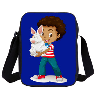Wholesale Africa American Boys Crossbody Messenger Bag Kids Cartoon Small Satchel Bag