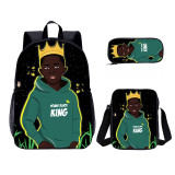 YOIYEN Wholesale 3 PCS School Bag Africa American boys Cartoon Print Boy School Backpack Set