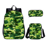 Wholesale 3 PCS School Bag Camouflage Print Boy School Backpack Set Back To School Gift