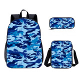 Wholesale 3 PCS School Bag Camouflage Print Boy School Backpack Set Back To School Gift