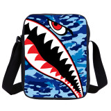 Wholesale Camouflage Shark Crossbody Messenger Bag Kids Small Satchel Bag