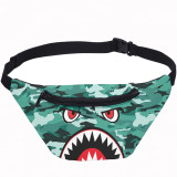 Camouflage Shark Waist Bag Casual Sport Fanny Pack For Women And Men