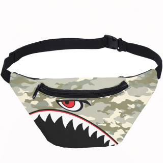 Camouflage Shark Waist Bag Casual Sport Fanny Pack For Women And Men