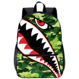 YOIYEN Wholesale Cartoon Backpack Teenager Camouflage Shark Boys School Bag For Boy And Girl