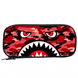 Wholesale Camouflage Shark School Pencil Bag Cartoon Print Roomy School Pencil Box For Boy And Girl