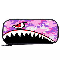 Wholesale Camouflage Shark School Pencil Bag Cartoon Print Roomy School Pencil Box For Boy And Girl