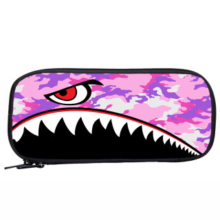 Wholesale Camouflage Shark School Pencil Bag Cartoon Print Roomy School Pencil Box For Boy And Girl