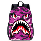 YOIYEN Wholesale Large Backpack Camouflage Shark Boys School Bag Back To School Gift