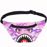 Camouflage Shark Waist Bag Casual Sport Fanny Pack For Women And Men