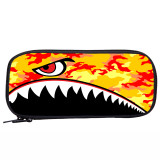Wholesale Camouflage Shark School Pencil Bag Cartoon Print Roomy School Pencil Box For Boy And Girl