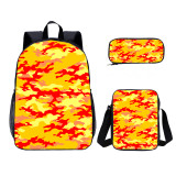 Wholesale 3 PCS School Bag Camouflage Print Boy School Backpack Set Back To School Gift