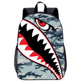 YOIYEN Wholesale Large Backpack Camouflage Shark Boys School Bag Back To School Gift