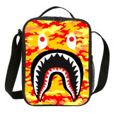 Wholesale School Lunch Bag Camouflage Shark Small Tote Thermal Bag For Children