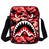 Wholesale Camouflage Shark Crossbody Messenger Bag Kids Small Satchel Bag