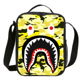 Wholesale School Lunch Bag Camouflage Shark Small Tote Thermal Bag For Children