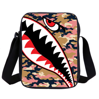 Wholesale Camouflage Shark Crossbody Messenger Bag Kids Small Satchel Bag