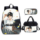 Adachi Mitsuru Cross Game School Bag Set Wholesale Cartoon Boy And Girl School Backpack 3 In 1
