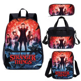 Wholesale Stranger Things Backpack Set 4 PCS Child School Bag With Lunch Bag