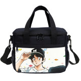 Adachi Mitsuru Cross Game Lunch Bag Moive Image Print Kids Tote Thermal Bag For Boy And Girl