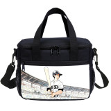 Adachi Mitsuru Cross Game Lunch Bag Moive Image Print Kids Tote Thermal Bag For Boy And Girl