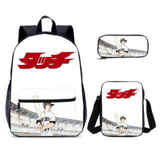 Wholesale Adachi Mitsuru Cross Game Boys School Backppack Set School Bag With Satchel For Kids