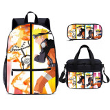 Cartoon Naruto School Bag Set Wholesale Boy And Girl School Backpack 3 In 1