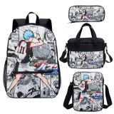 YOIYEN Wholesale Kuroko No Basketball Backpack Set 4 PCS Cartoon Child School Bag With Lunch Bag