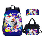 Kuroko No Basketball Print Kids Backpack Set With Lunch Bag Casual Teenager Daypack 3 In 1