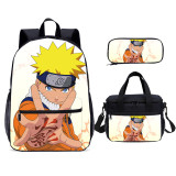 Cartoon Naruto School Bag Set Wholesale Boy And Girl School Backpack 3 In 1