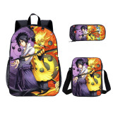 Wholesale 3 PCS School Bag Naruto Cartoon School Backpack Set Back To School Gift
